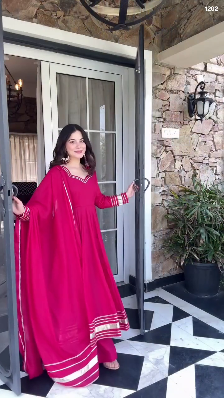 Elegant Pink Anarkali Set