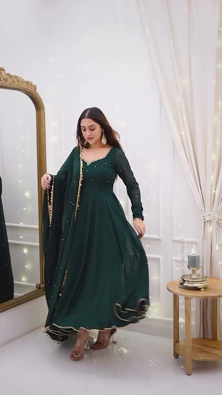 Emerald Green Anarkali Suit