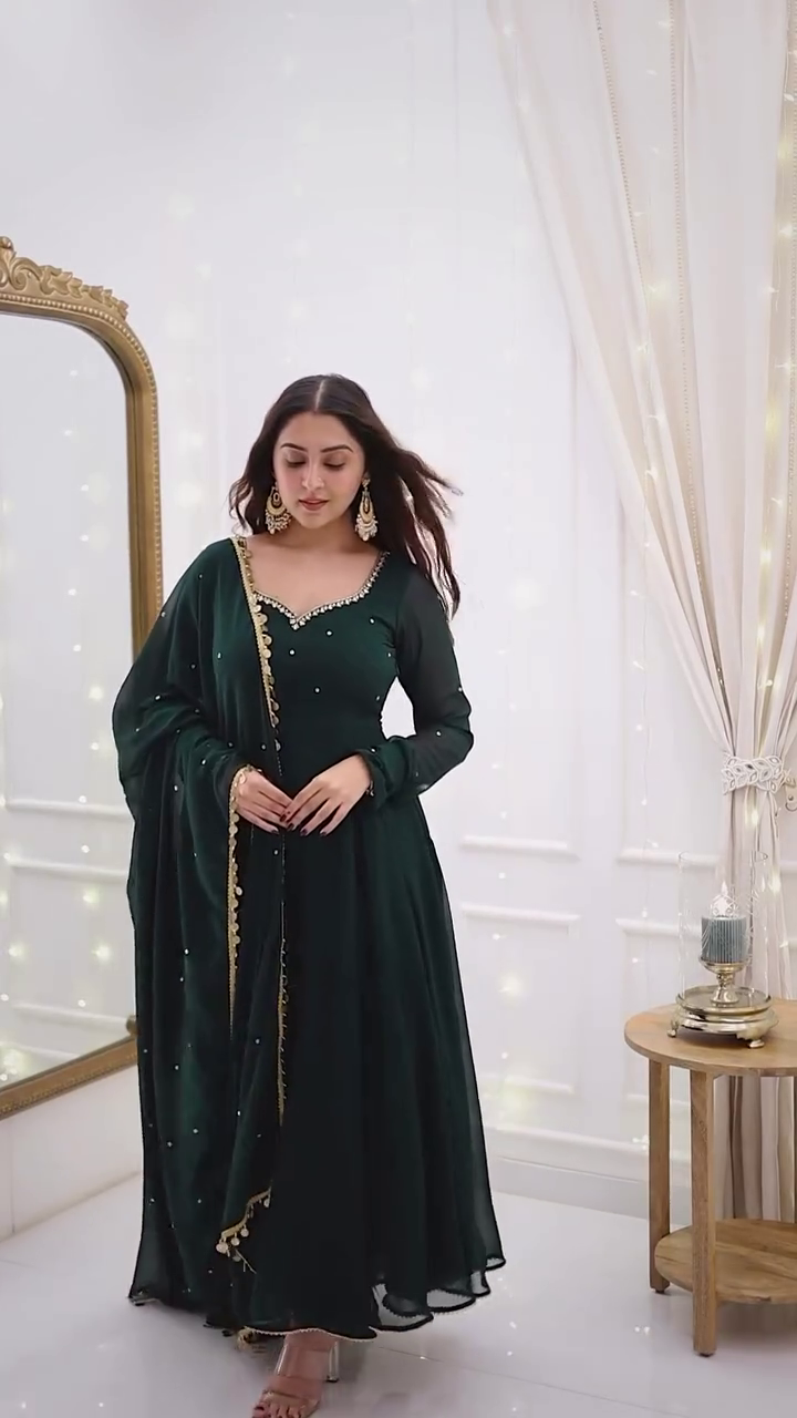 Emerald Green Anarkali Suit