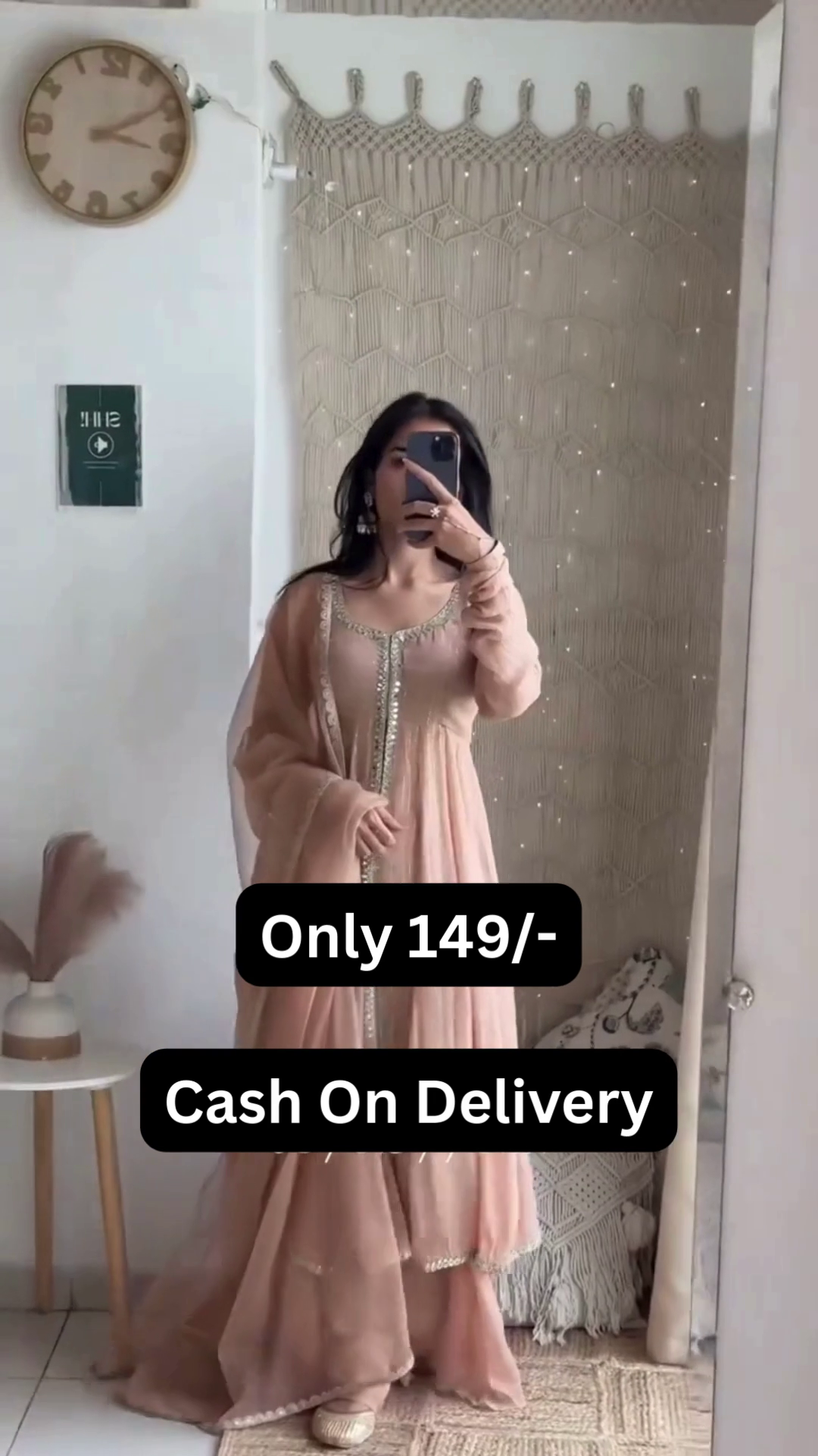 Elegant Peach Anarkali Suit