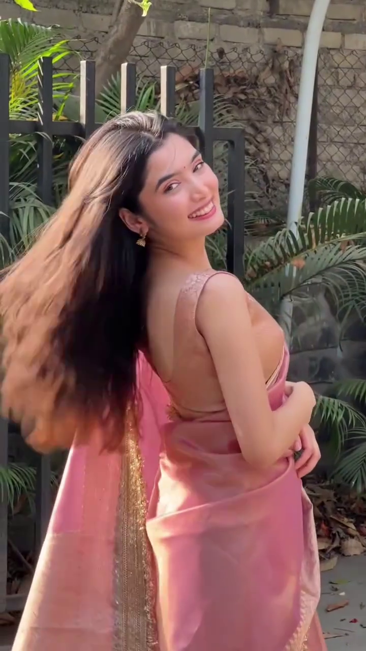 Elegant Pink Silk Saree