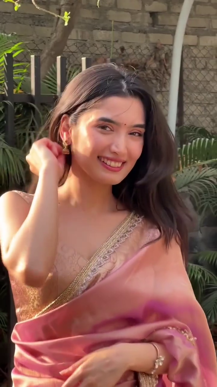 Elegant Pink Silk Saree