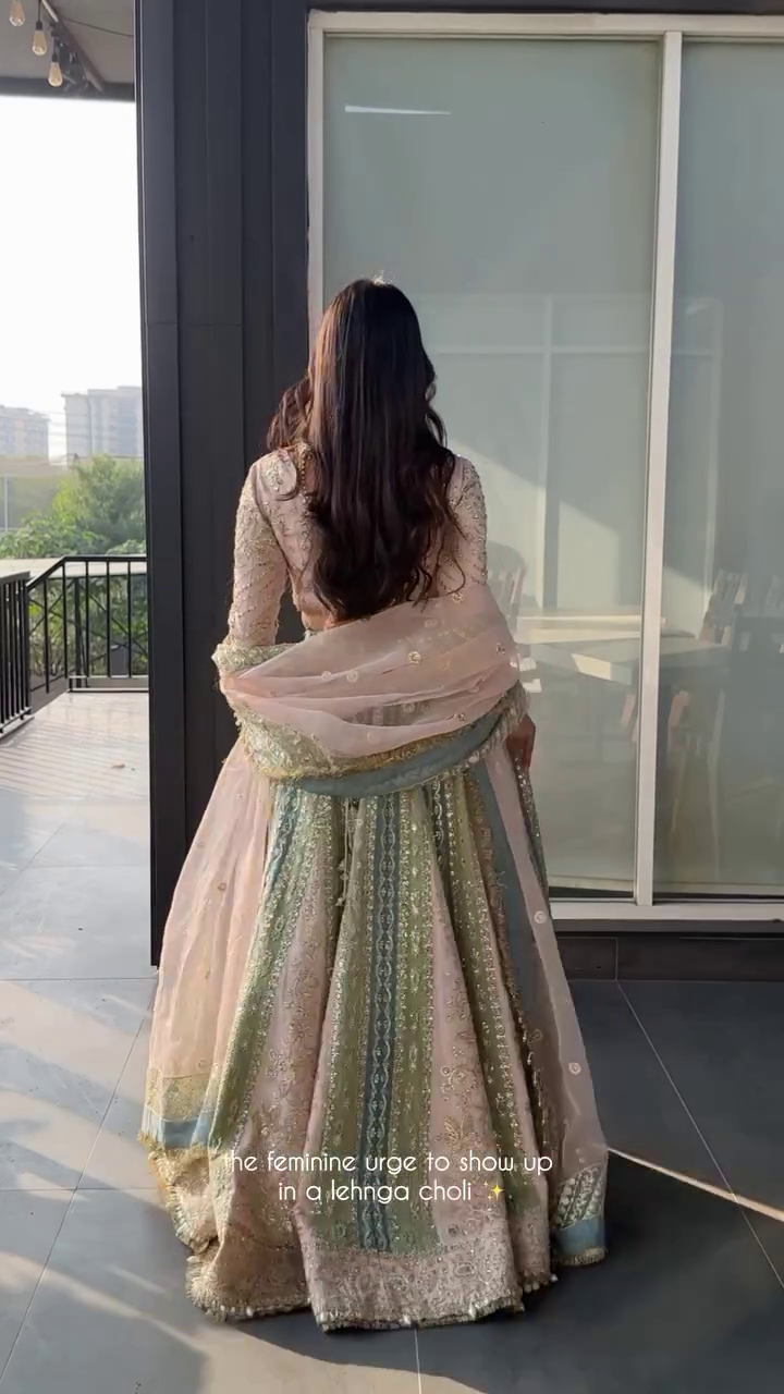 Pastel Embroidered Lehenga Choli