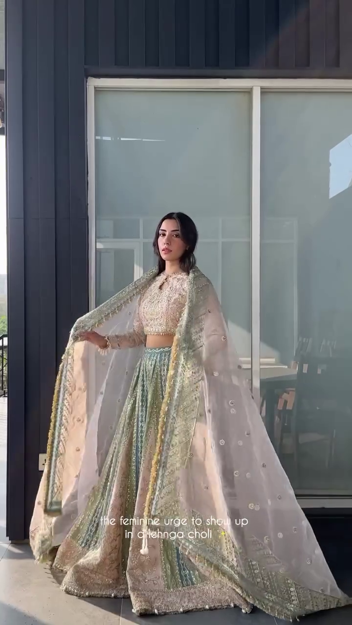 Pastel Embroidered Lehenga Choli