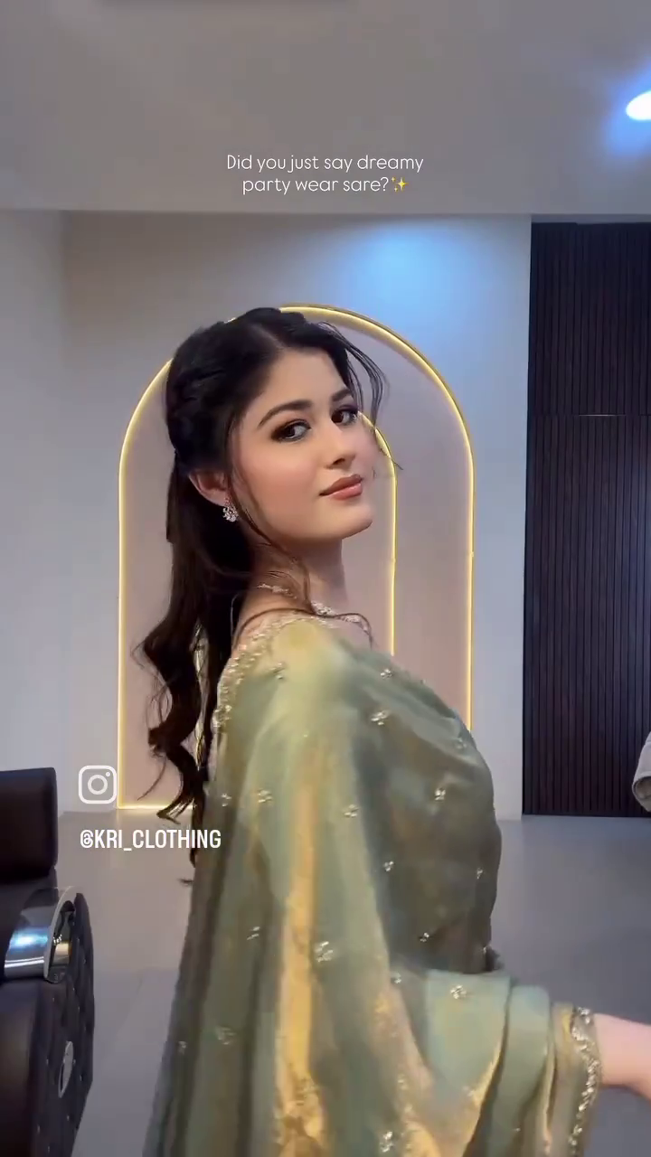 Elegant Sage Party Saree