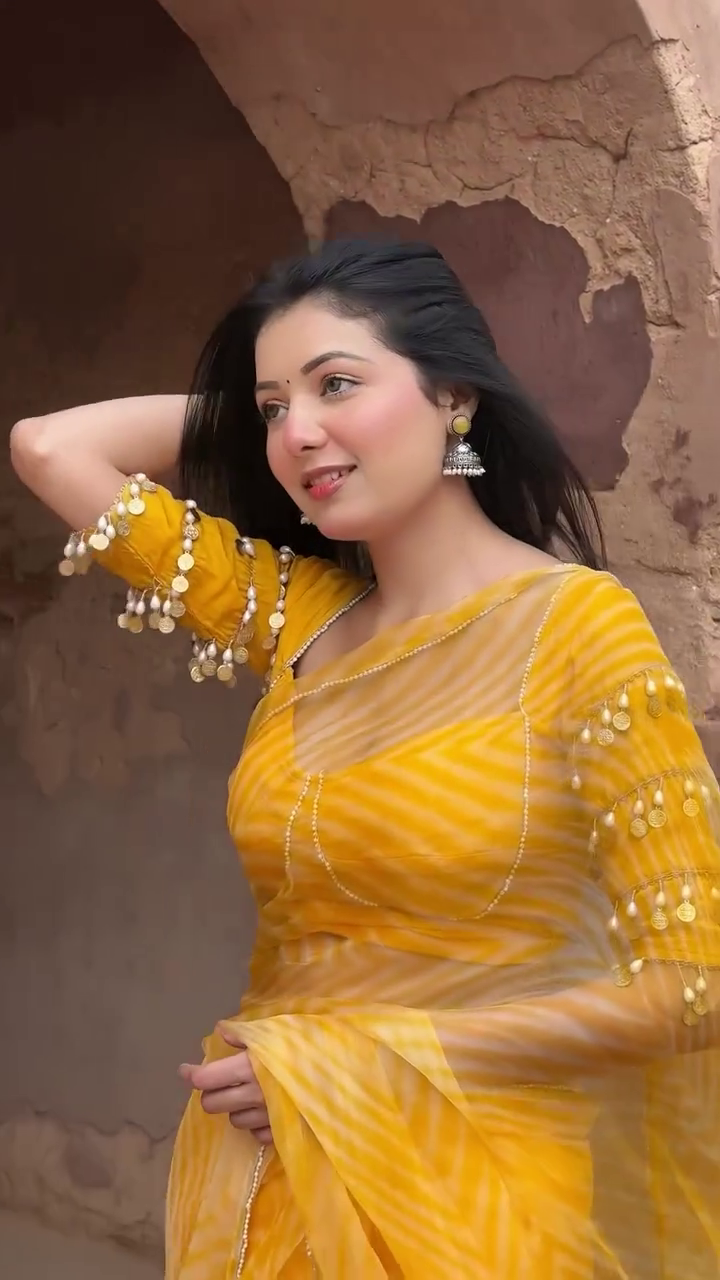 Sunshine Yellow Designer Saree