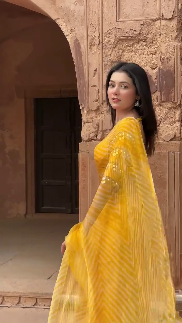 Sunshine Yellow Designer Saree