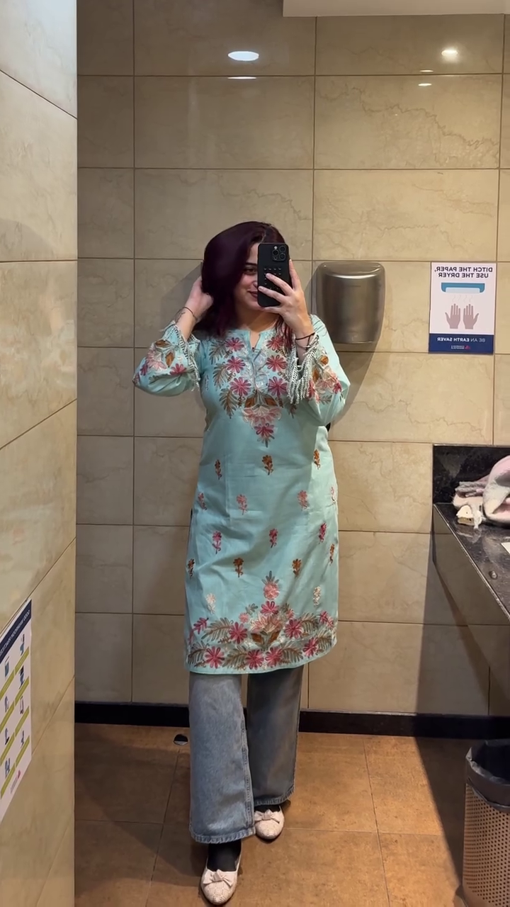 Elegant Floral Embroidered Maxi Dress