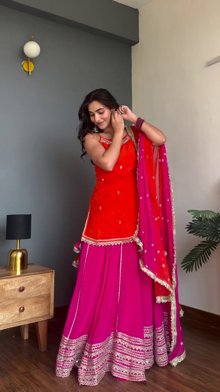 Ethnic Flow Anarkali Set with Elegant Dupatta